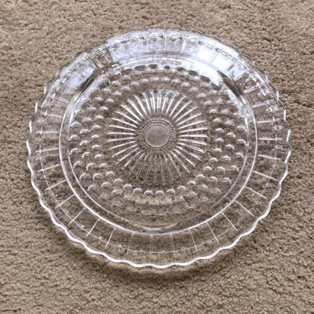 Vintage FEDERAL GLASS Footed Cake Plate 2889 Clear